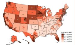 Map of Life Expectancy in the US